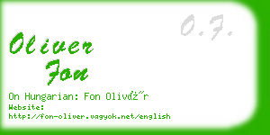 oliver fon business card